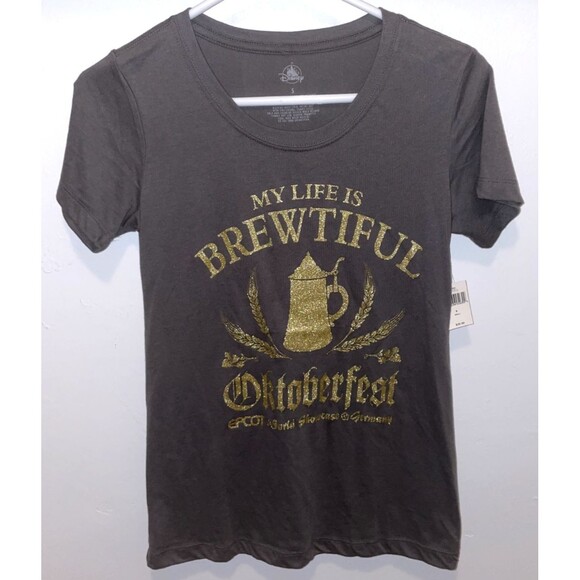 Disney Tops - Disney World EPCOT My Life Is Brewtiful Oktoberfest Germany Women's T-Shirt Sz S